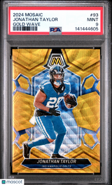Jonathan Taylor 2024 Panini Mosaic Gold Wave #93 07/17 PSA 9