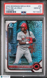 Elly De La Cruz 2022 Bowman Mega Box Chrome #50 PSA 10
