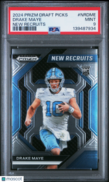 Drake Maye 2024 Panini Prizm Draft Picks New Recruits #NRDME PSA 9