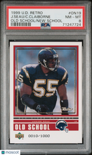 Load image into Gallery viewer, C. Claiborne J. Seau 1999 Upper Deck Retro Old And New School #ON19 /1000 PSA 8
