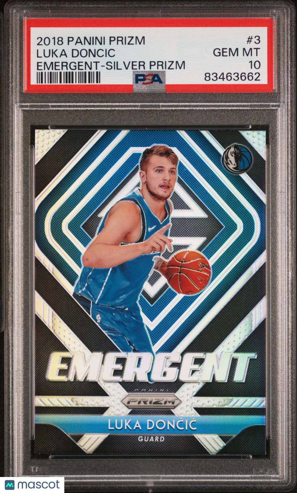Luka Doncic 2018-19 Panini Prizm Emergent Silver #3 PSA 10