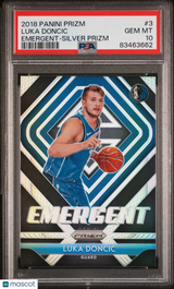 Luka Doncic 2018-19 Panini Prizm Emergent Silver #3 PSA 10