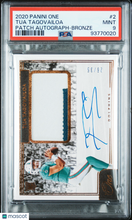 Load image into Gallery viewer, Tua Tagovailoa 2020 Panini One Patch Autograph Bronze #2 / 35 PSA 9
