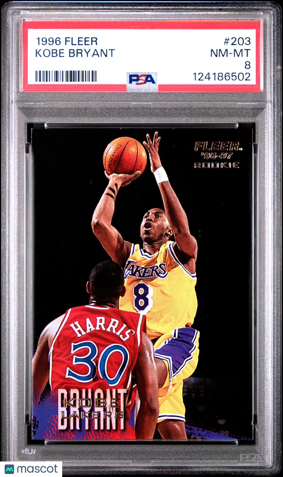 Kobe Bryant 1996 Fleer #203 PSA 8