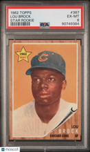 Load image into Gallery viewer, Lou Brock 1962 Topps Star Rookie #387 PSA 6
