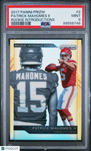 Load image into Gallery viewer, Patrick Mahomes II 2017 Panini Prizm Rookie Introductions #2 PSA 9
