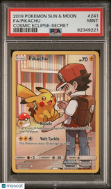 Pikachu (Secret) SM - Cosmic Eclipse #241/236 PSA 9