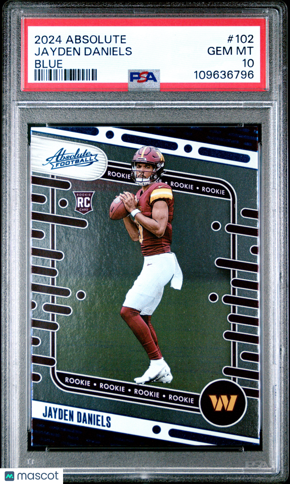 Jayden Daniels 2024 Panini Absolute Blue #102 PSA 10