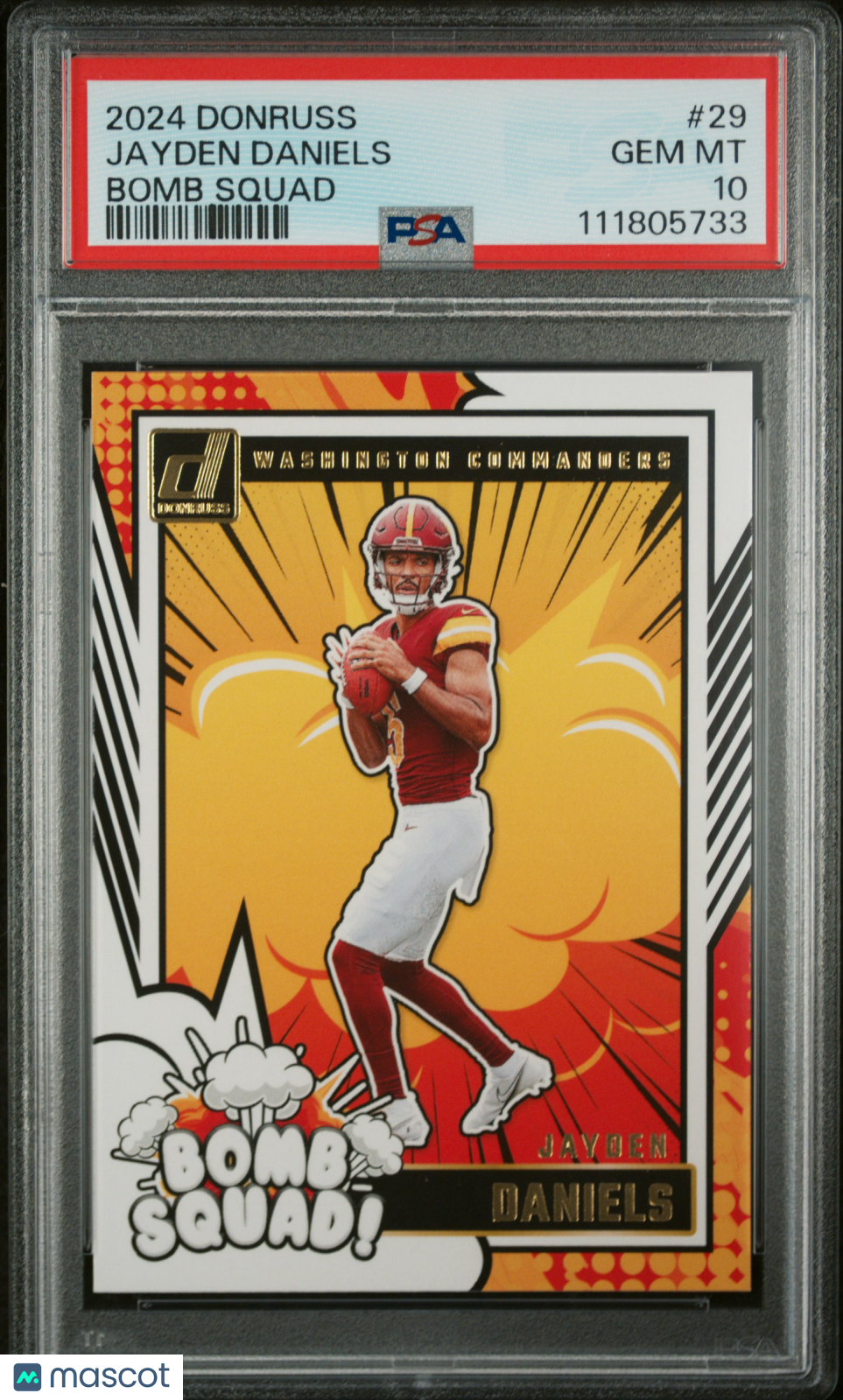 Jayden Daniels 2024 Panini Donruss Bomb Squad #29 PSA 10