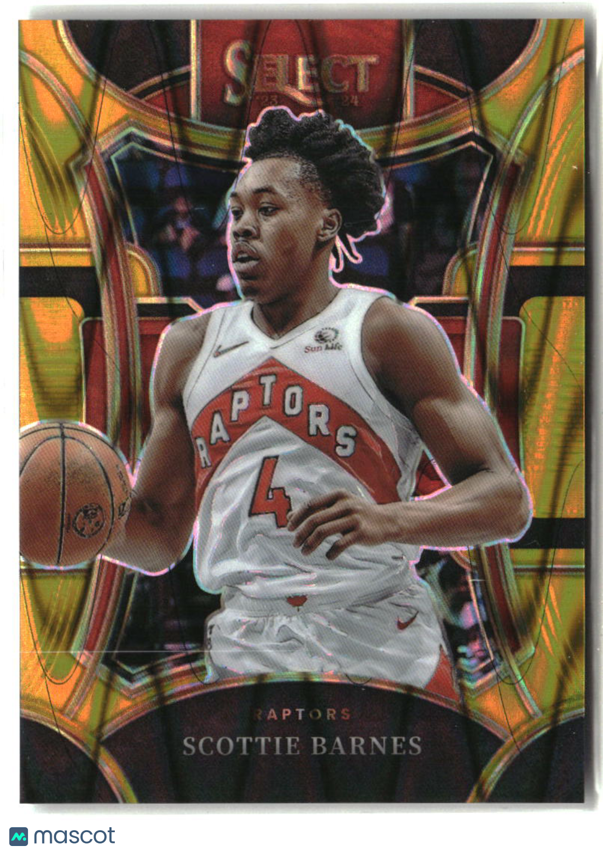 Scottie Barnes 2023-24 Panini Select Gold Tectonic Prizms #347 #/10