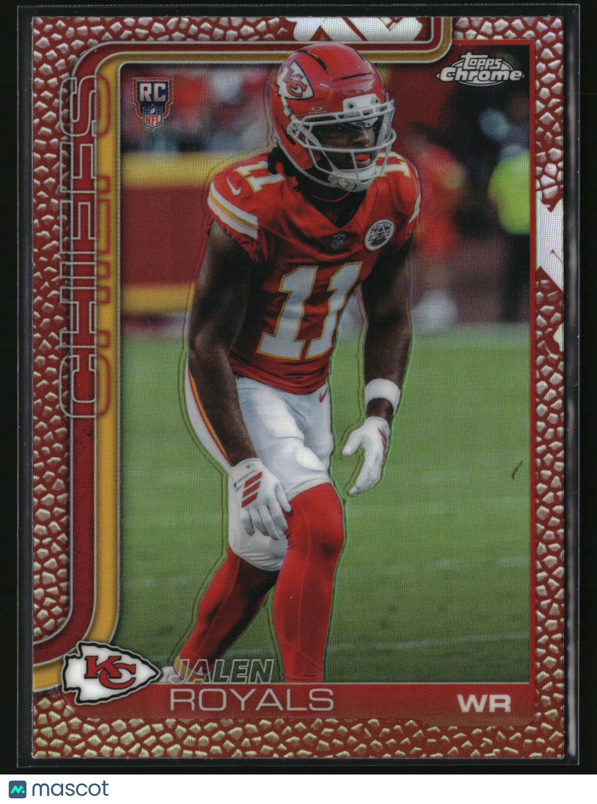 Jalen Royals 2025 Topps Chrome Football Leather Refractor #337