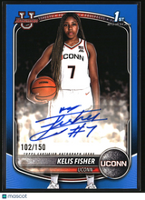 Kelis Fisher 2025-26 Bowman Autographs Blue Border #PA-KF #/150