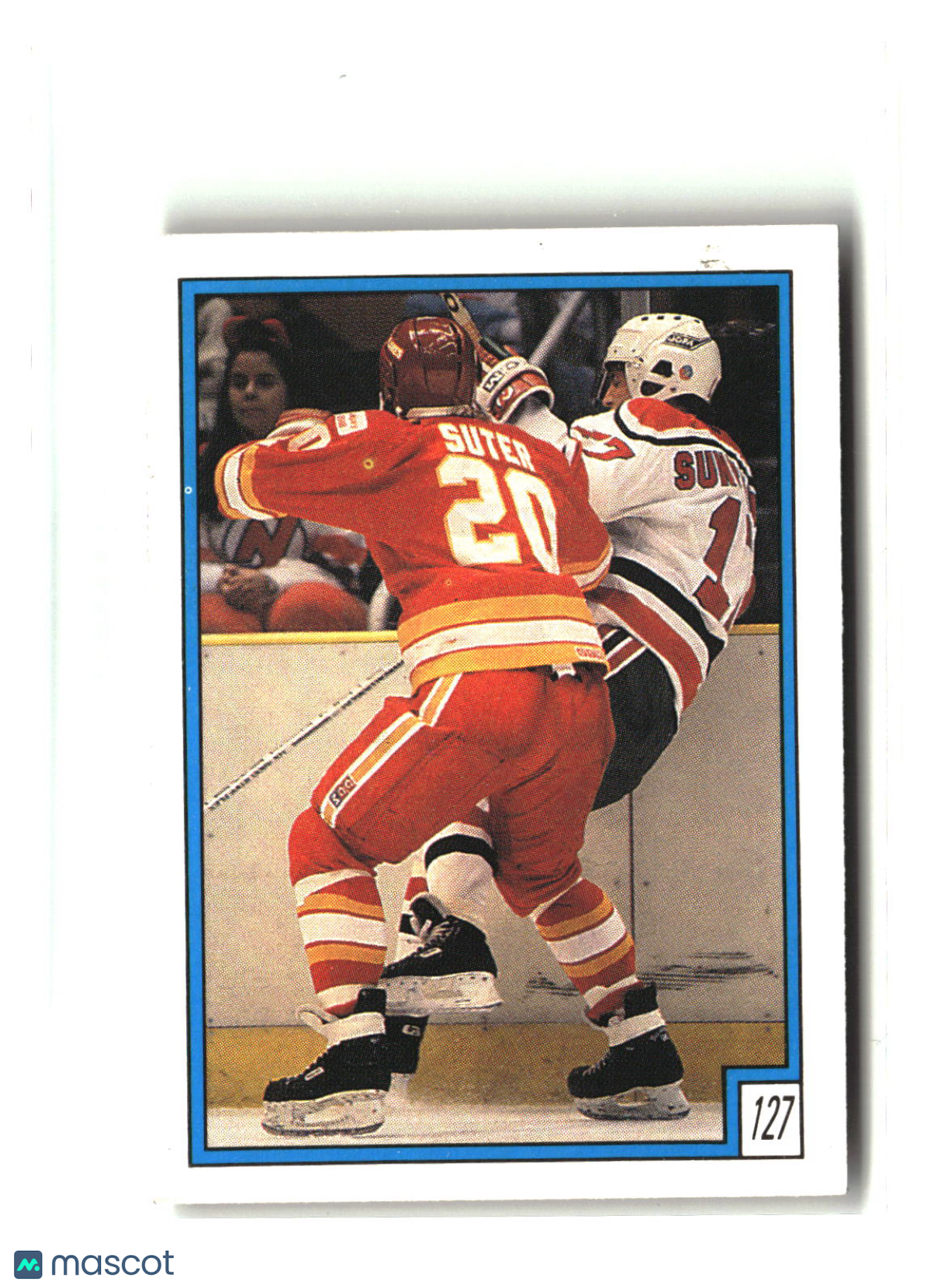 Flames / Devils Action 1989-90 O-Pee-Chee Stickers #127