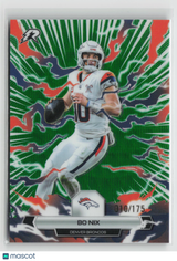 Bo Nix 2025 Topps Resurgence Green Surge Refractor #28