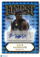 Zach Randolph 2024-25 Finest Autographs Blue Geometric Refractor #FA-ZR #/99