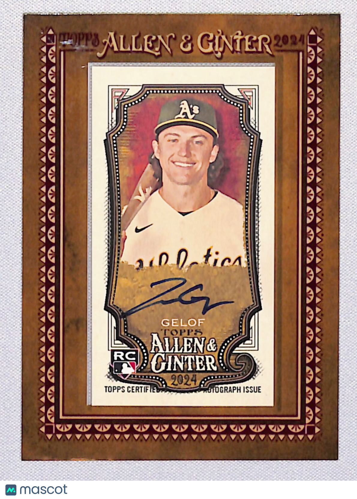 Zack Gelof 2024 Topps Allen & Ginter Framed Mini Baseball Autographs #MA-ZG