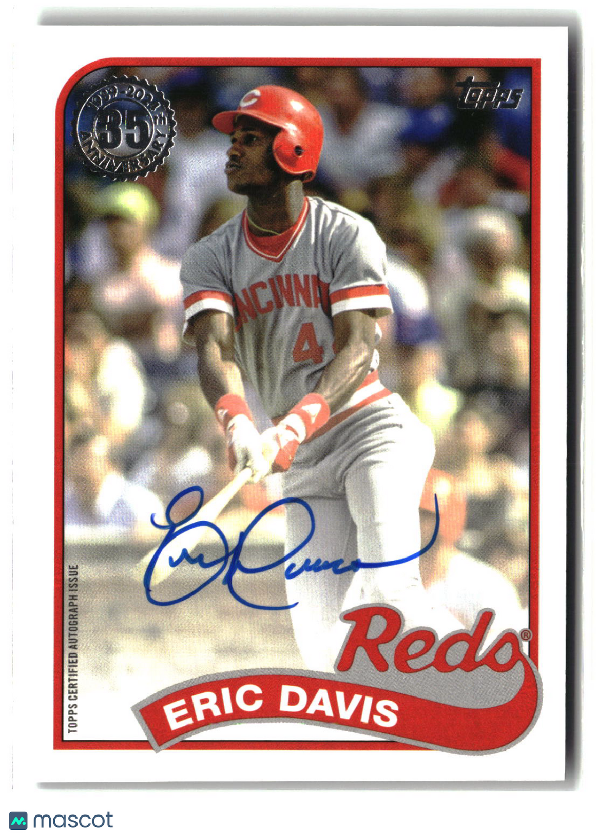 Eric Davis 2024 Topps 1989 Topps Baseball 35th Anniversary Autographs #89BA-EDA