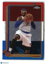 Carmelo Anthony 2025-26 Topps Chrome Update Red White and Blue Refractor #148