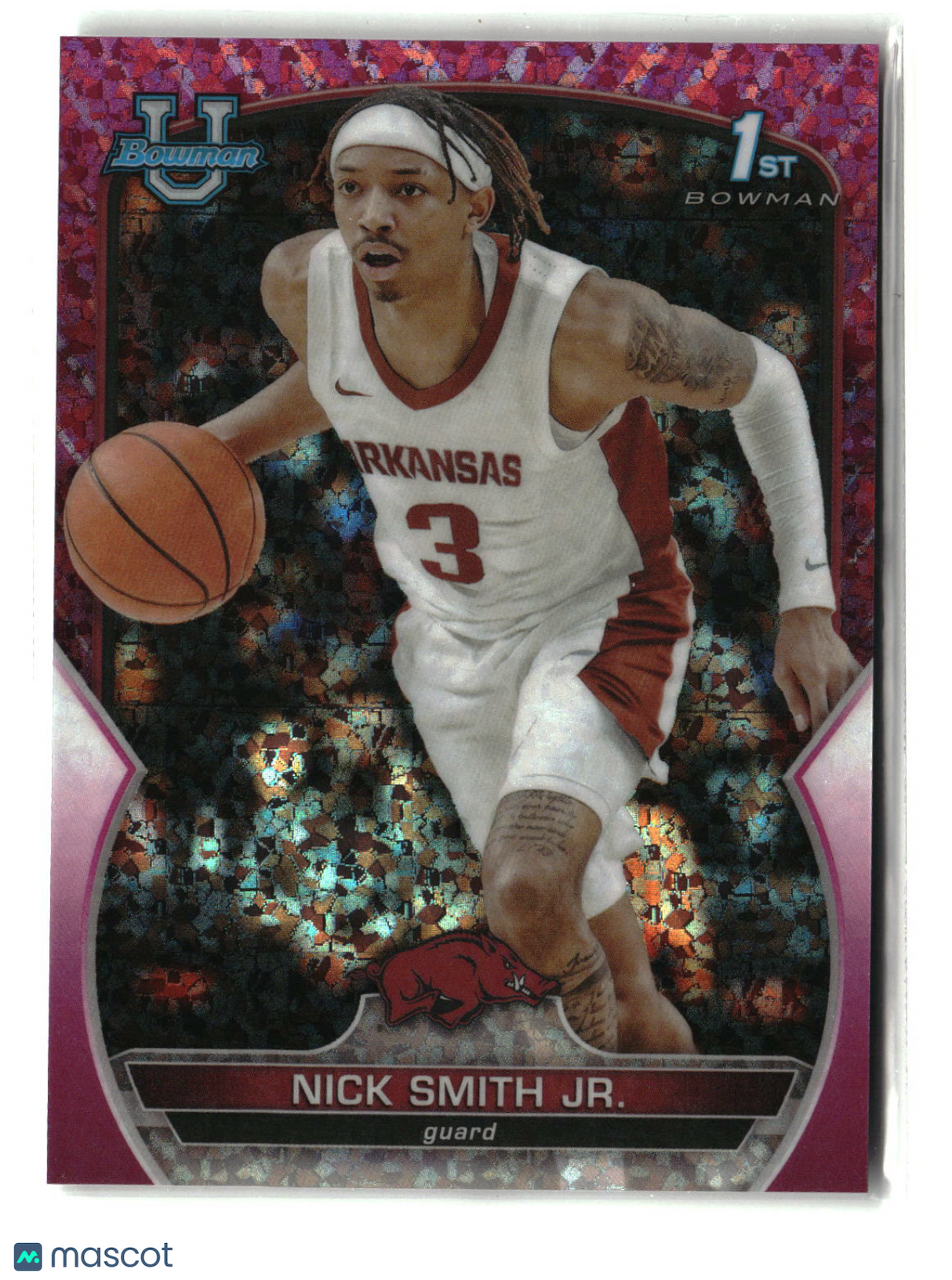 Nick Smith Jr. 2022-23 Bowman University Chrome Fuchsia Mini-Diamond #1 #/150