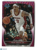 Nick Smith Jr. 2022-23 Bowman University Chrome Fuchsia Mini-Diamond #1 #/150