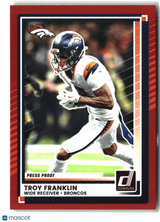 Troy Franklin 2025 Donruss Press Proofs Red #210
