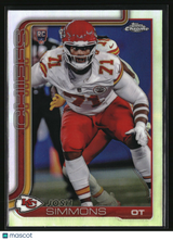 Josh Simmons 2025 Topps Chrome Refractor #304