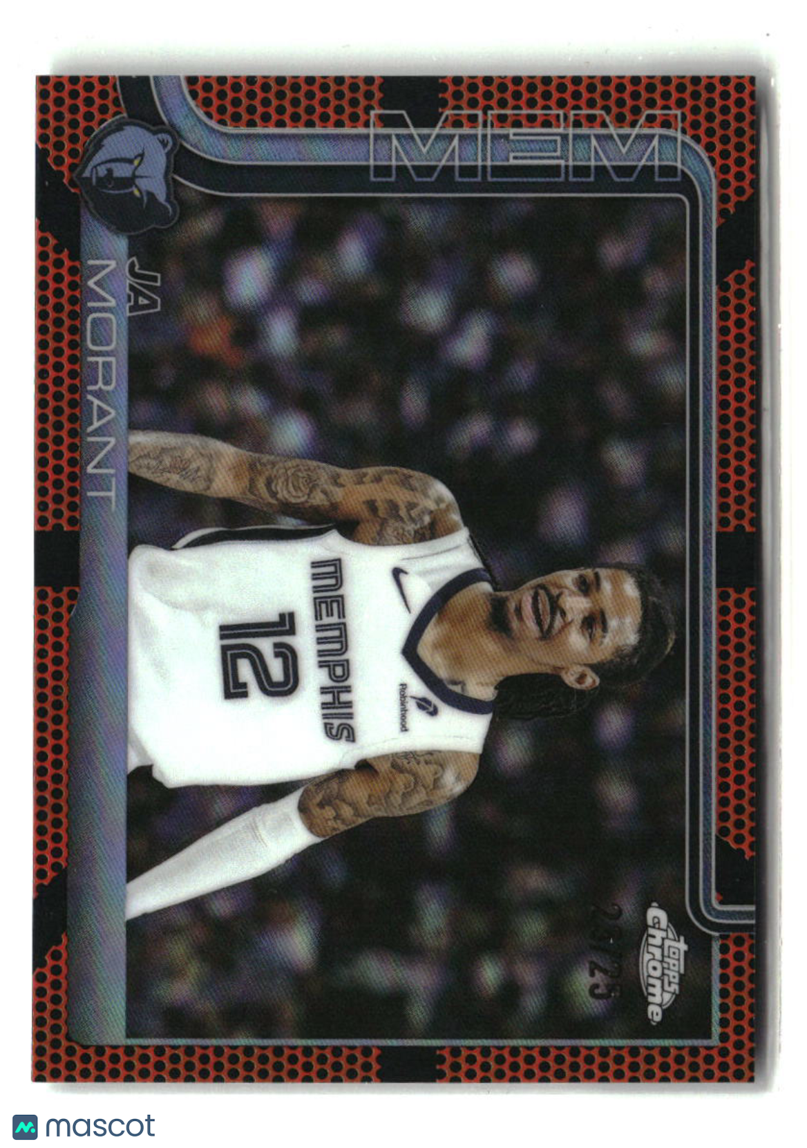 Ja Morant 2025-26 Topps Chrome Orange Basketball Refractor #158 #/25