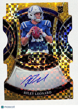 Riley Leonard 2025 Panini Select Rookie Signatures Gold Die-Cut /10 #RSI-RLD