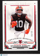 Quinshon Judkins 2025 Panini National Treasures Treasured Rookies #TR-QJS #/99