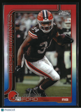 Jerome Ford 2025 Topps Chrome Red White and Blue Refractor #71