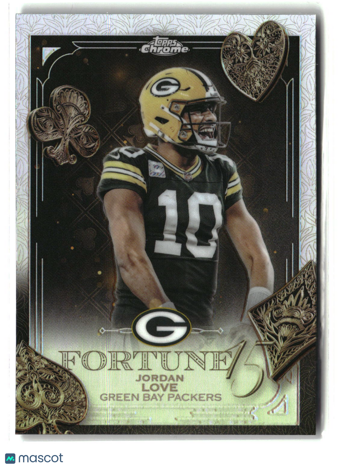 Jordan Love 2025 Topps Chrome Fortune 15 Refractor #F15-17