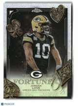 Jordan Love 2025 Topps Chrome Fortune 15 Refractor #F15-17