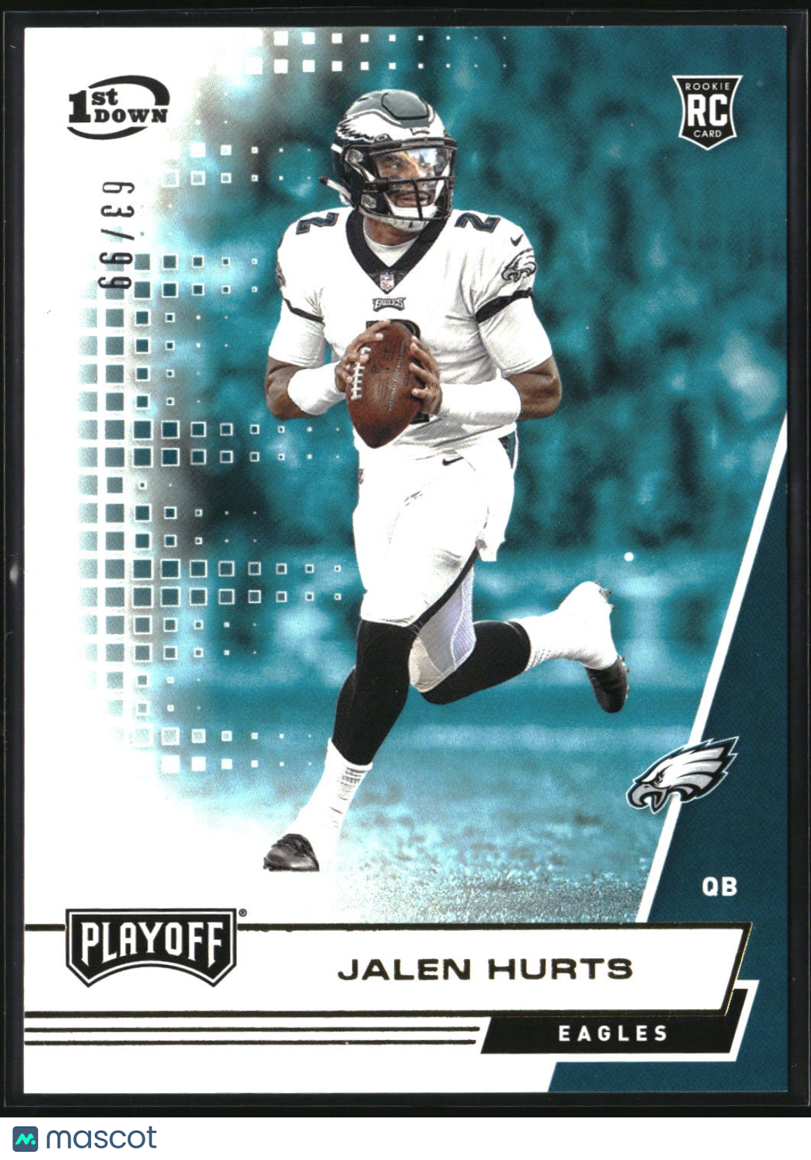 Jalen Hurts 2020 Panini Playoff 1st Down #214 #/99