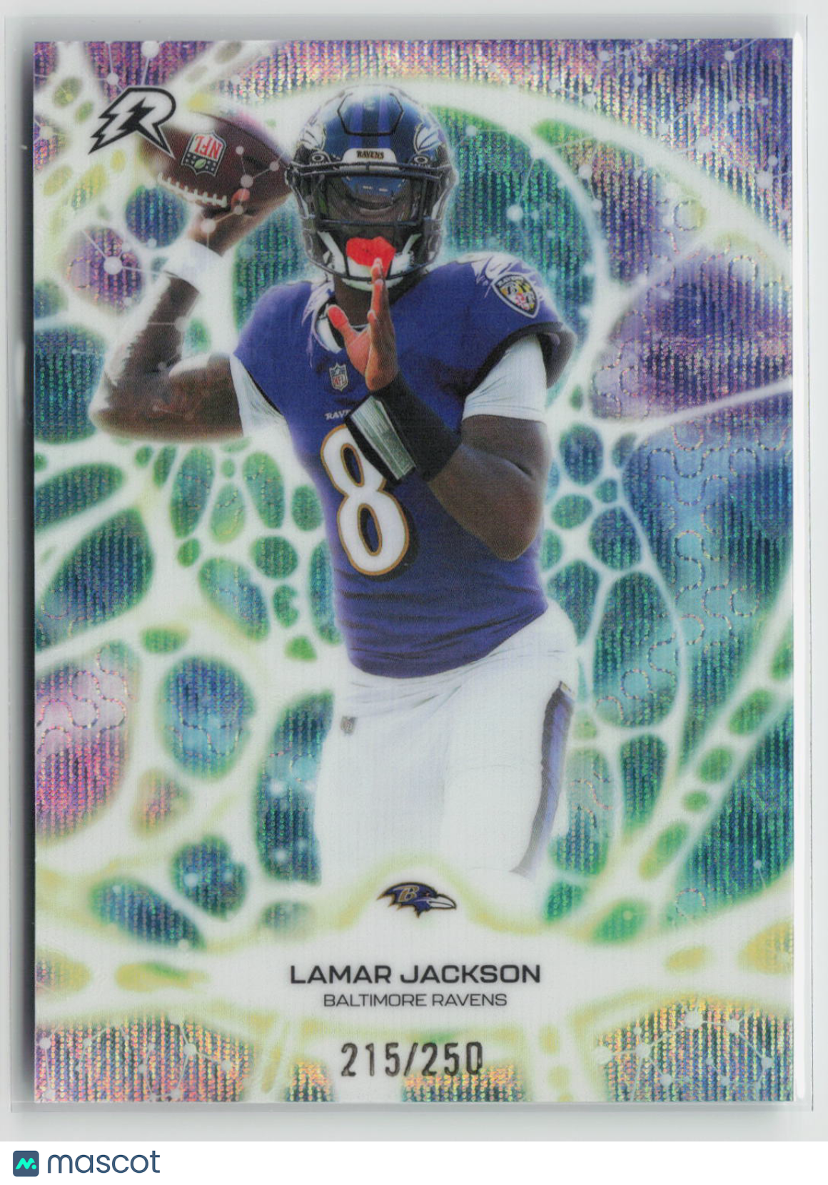 Lamar Jackson 2025 Topps Resurgence Protonyx Aqua Surge Refractor #PT-25