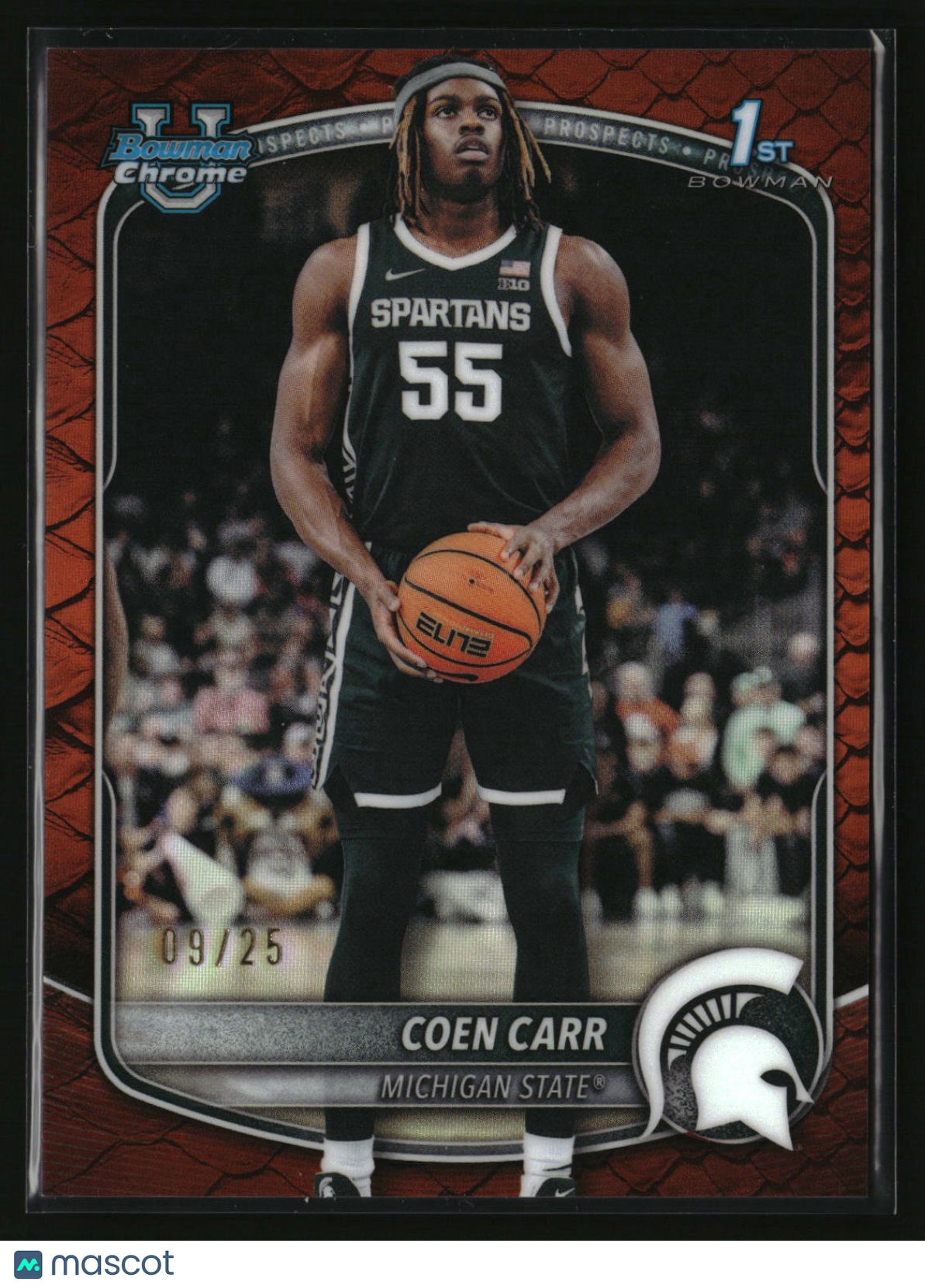 Coen Carr 2025-26 Bowman Chrome Prospects Reptilian Orange #BCP-35 #/25
