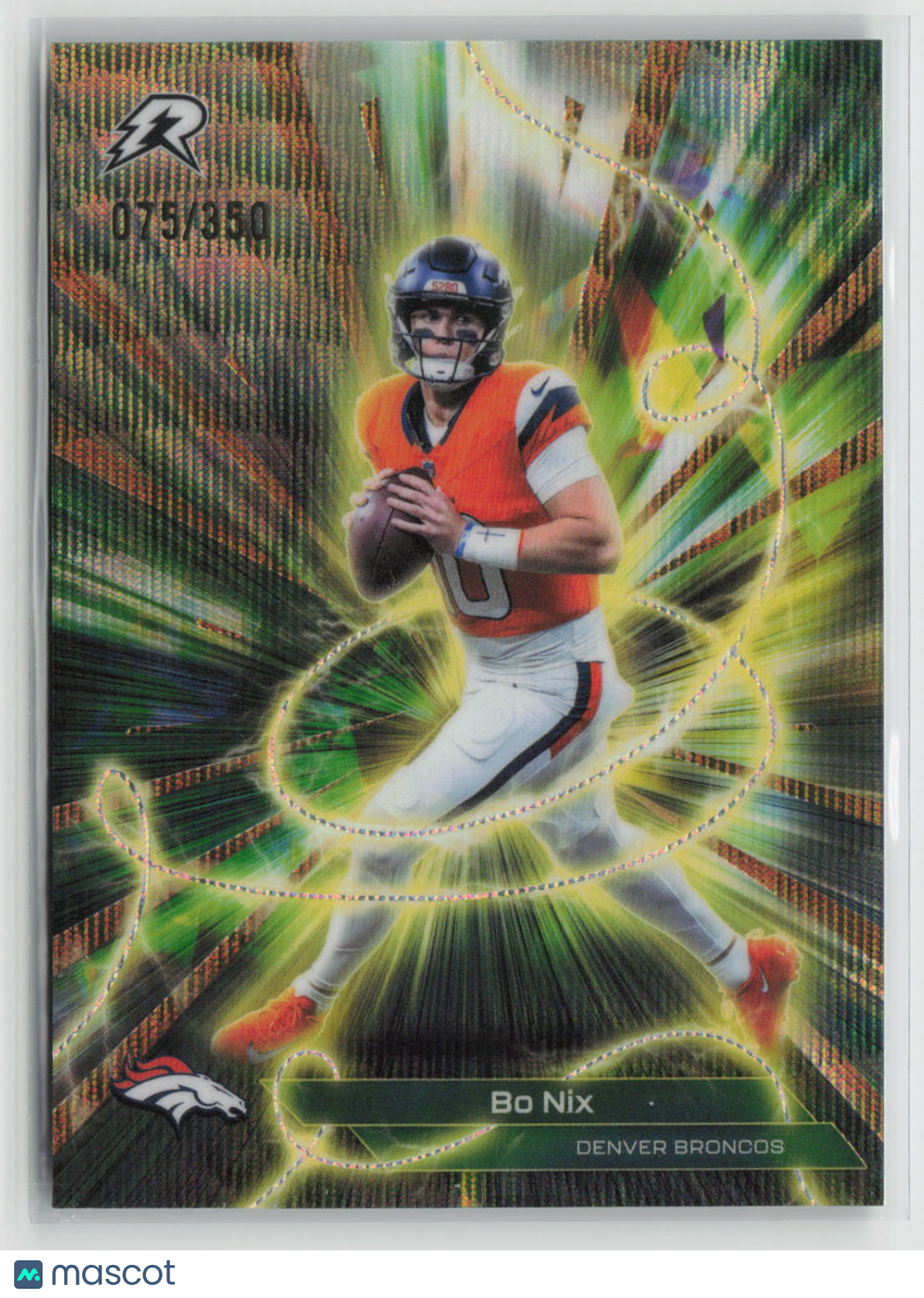 Bo Nix 2025 Topps Resurgence Conductors Bronze Surge Refractor #C-19
