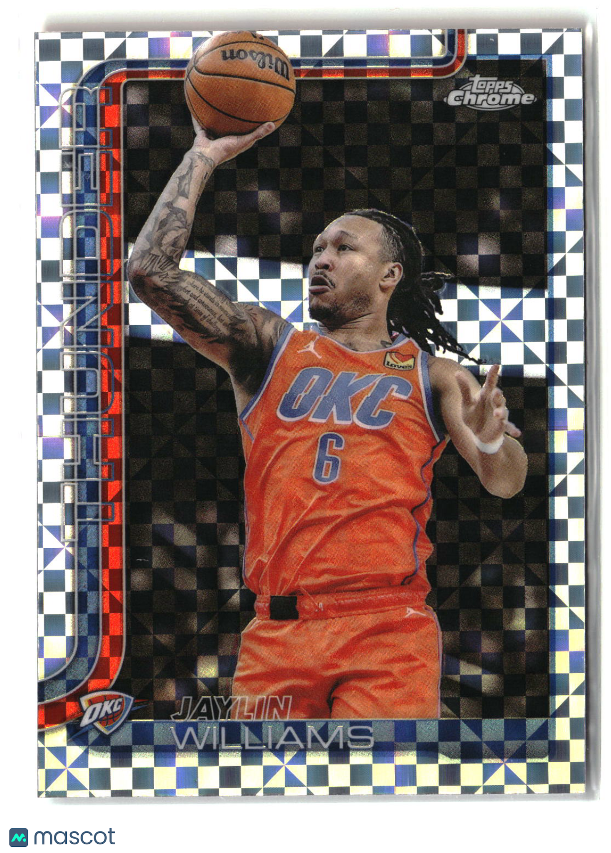 Jaylin Williams 2025-26 Topps Chrome X-Fractor #105
