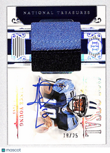 Vince Young 2025 National Treasures Colossal Signatures Holo Silver #CS-VYG #/25