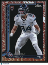 Gunnar Helm 2025 Topps Chrome Football Leather Refractor #305