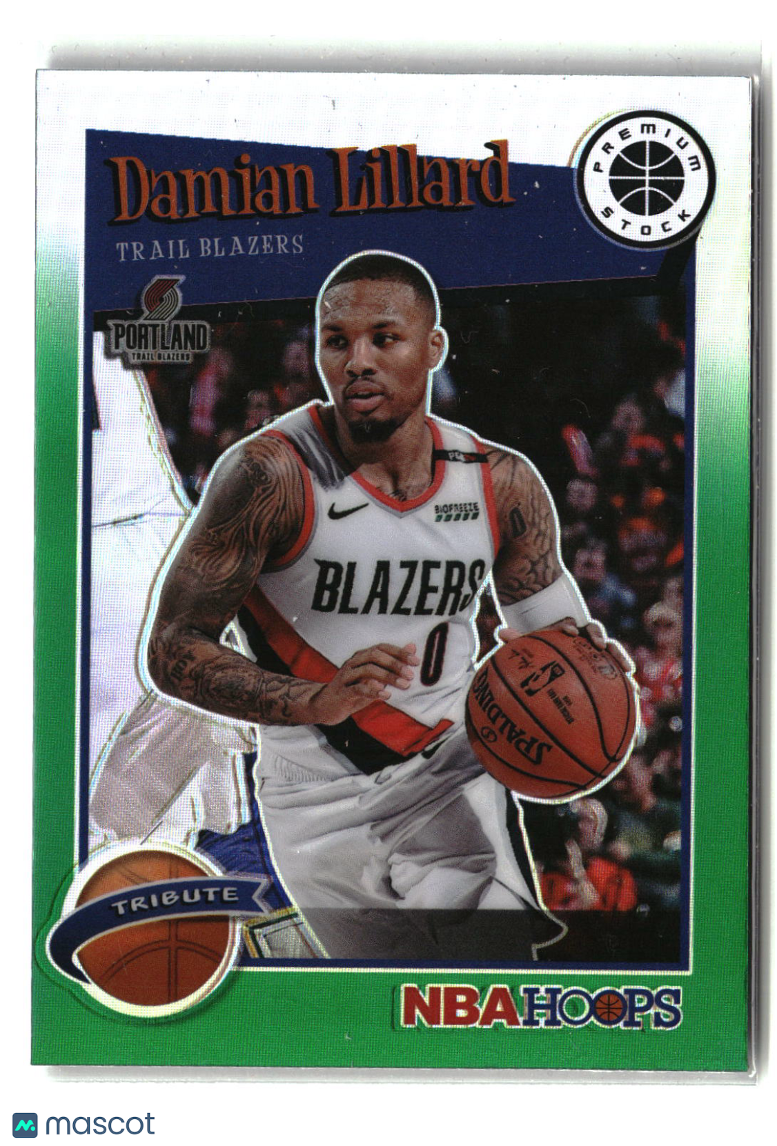 Damian Lillard 2019-20 Hoops Premium Stock Prizms Green #291