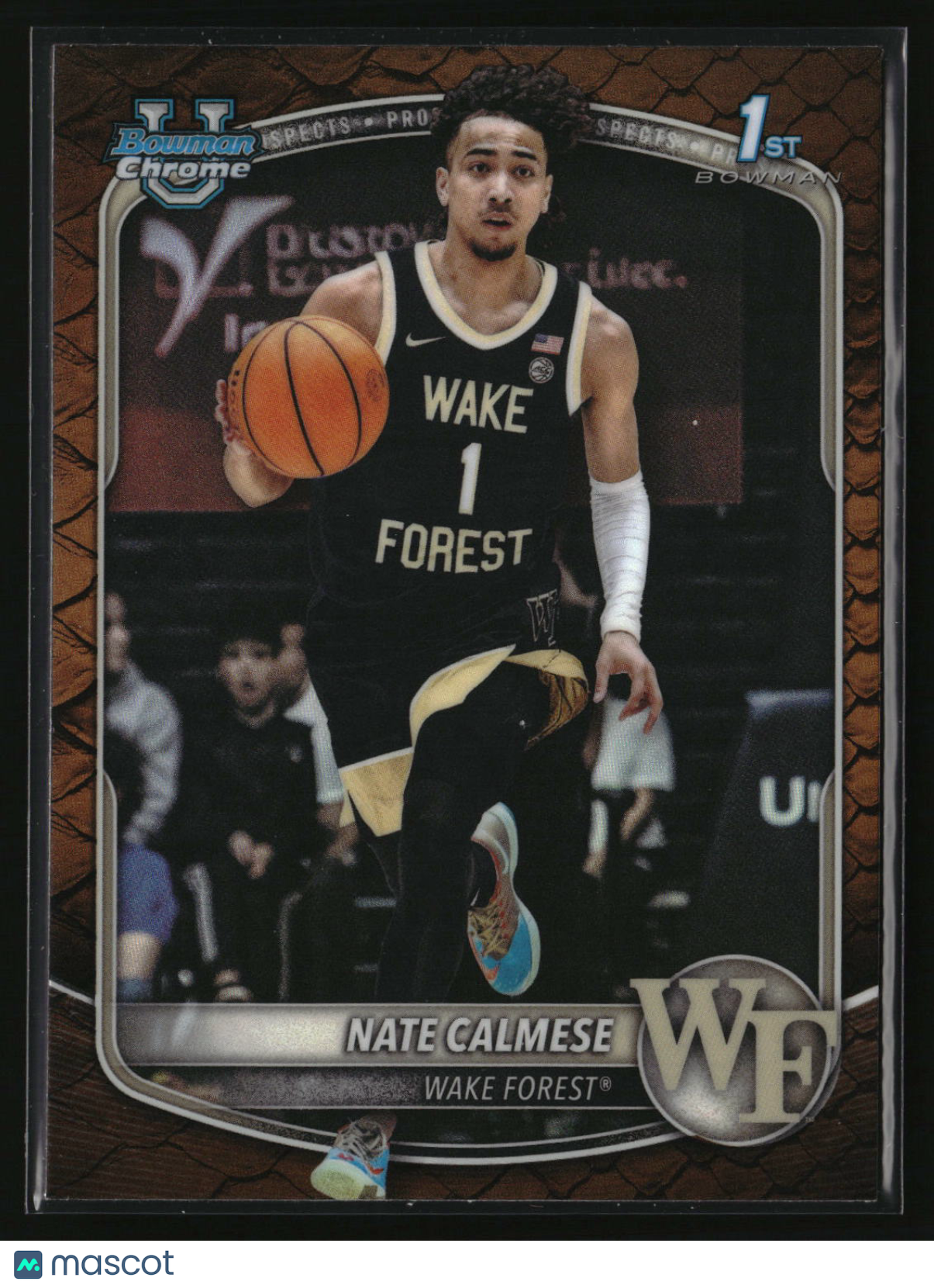 Nate Calmese 2025-26 Bowman Chrome Prospects Reptilian Refractor #BCP-92