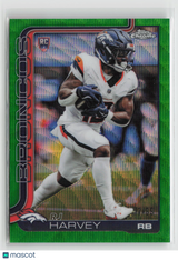 RJ Harvey 2025 Topps Chrome Green Wave Refractor #330