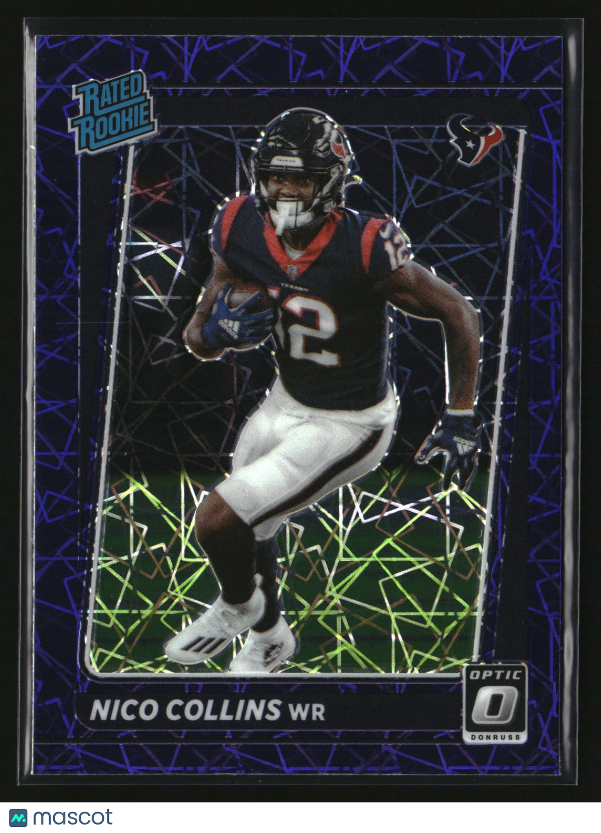 Nico Collins 2021 Donruss Optic Purple Velocity #230