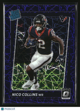 Nico Collins 2021 Donruss Optic Purple Velocity #230