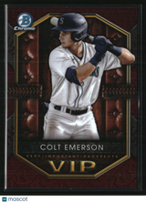 Colt Emerson 2025 Bowman VIP Mojo Burgundy Ref #VIP-13 #/275