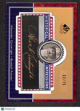 Alexander Cartwright 2003 SP Legendary Cuts Historical Impr Gold 75 #L-AC #/75