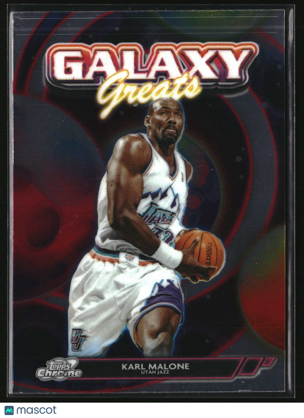 Karl Malone 2025-26 Topps Chrome Cosmic Galaxy Greats #GG-6