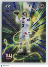 Jaxson Dart 2025 Topps Resurgence Conductors Navy Surge Refractor #C-13