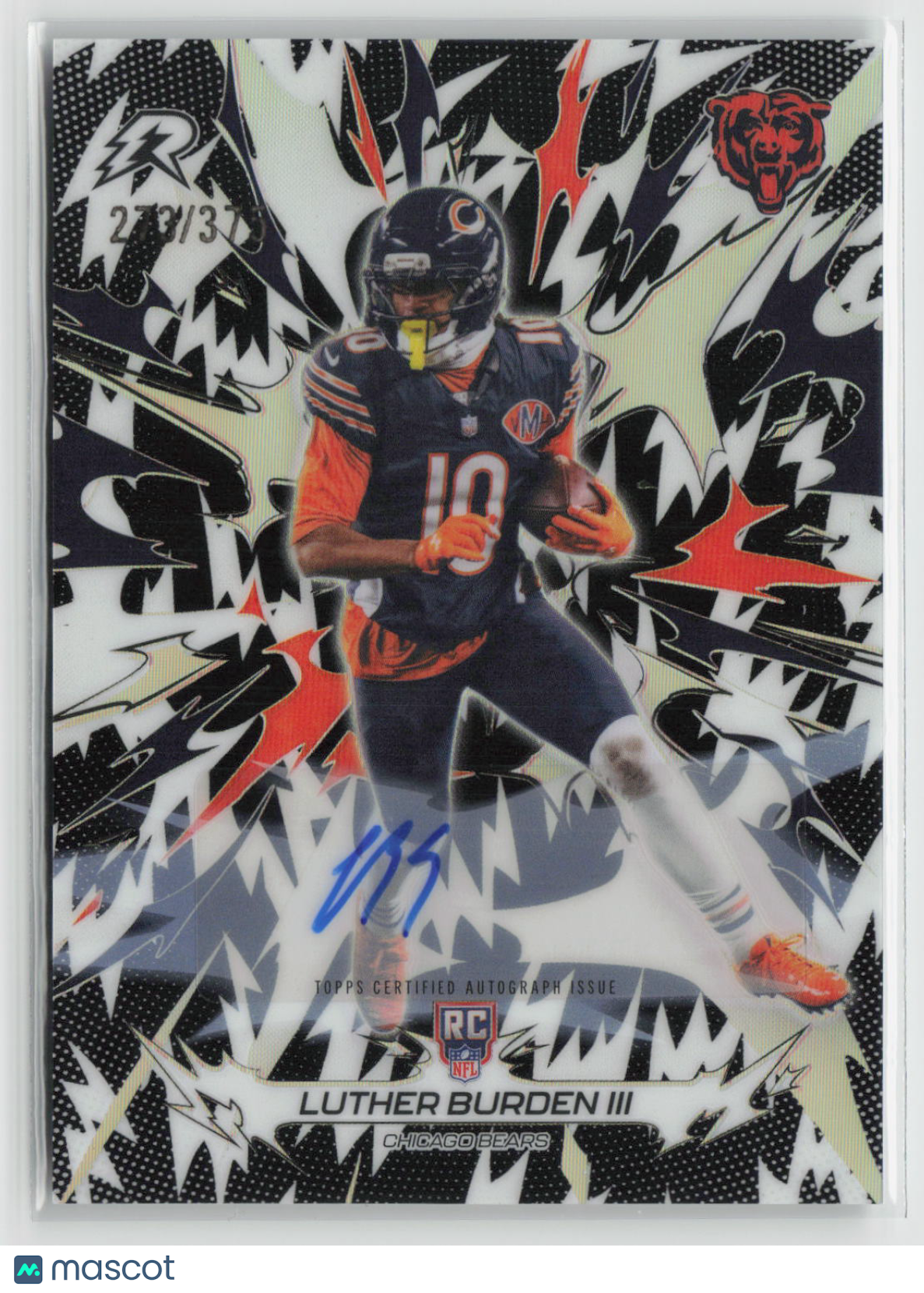 Luther Burden III 2025 Topps Resurgence Signatures Black & White Refractor #117