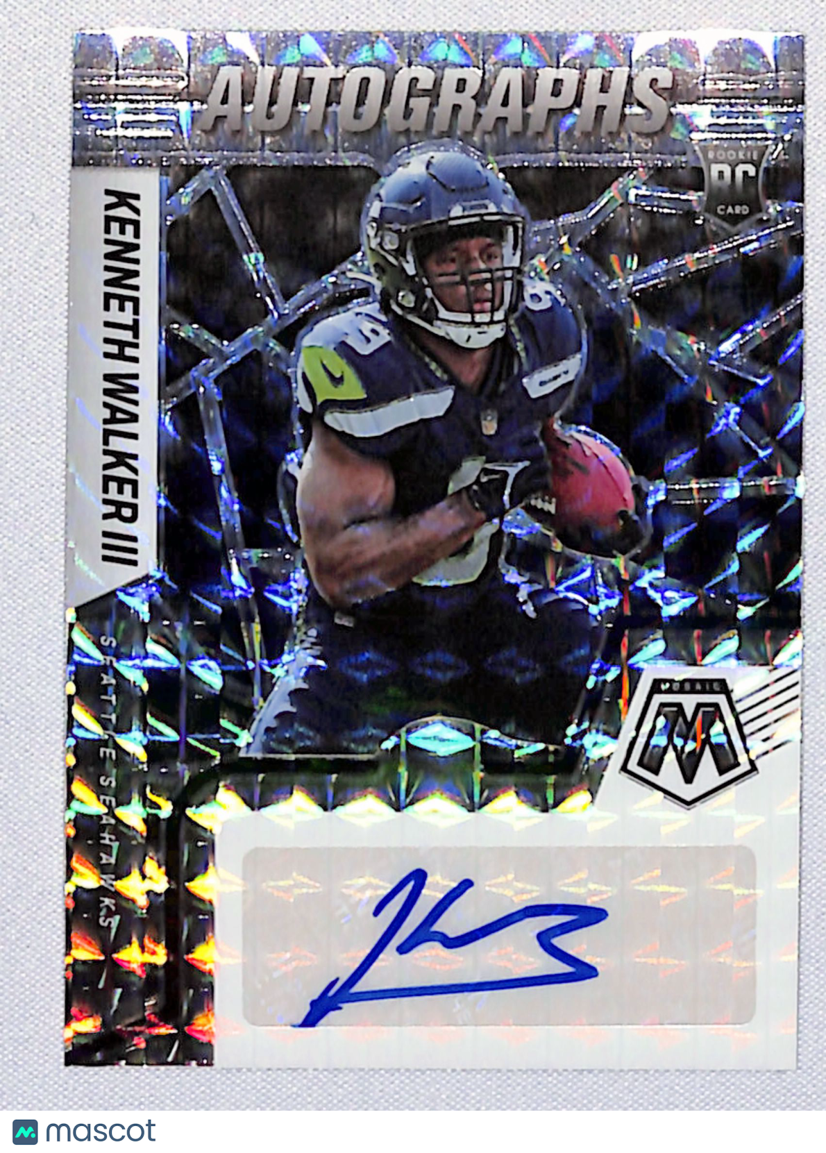 Kenneth Walker III 2022 Panini Mosaic Rookie Autographs Mosaic #RAM-KW